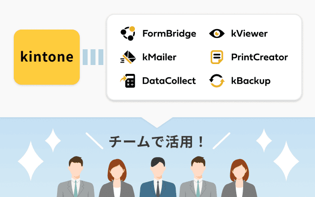 kintone連携サービスをチーム体制で運用するイメージ
